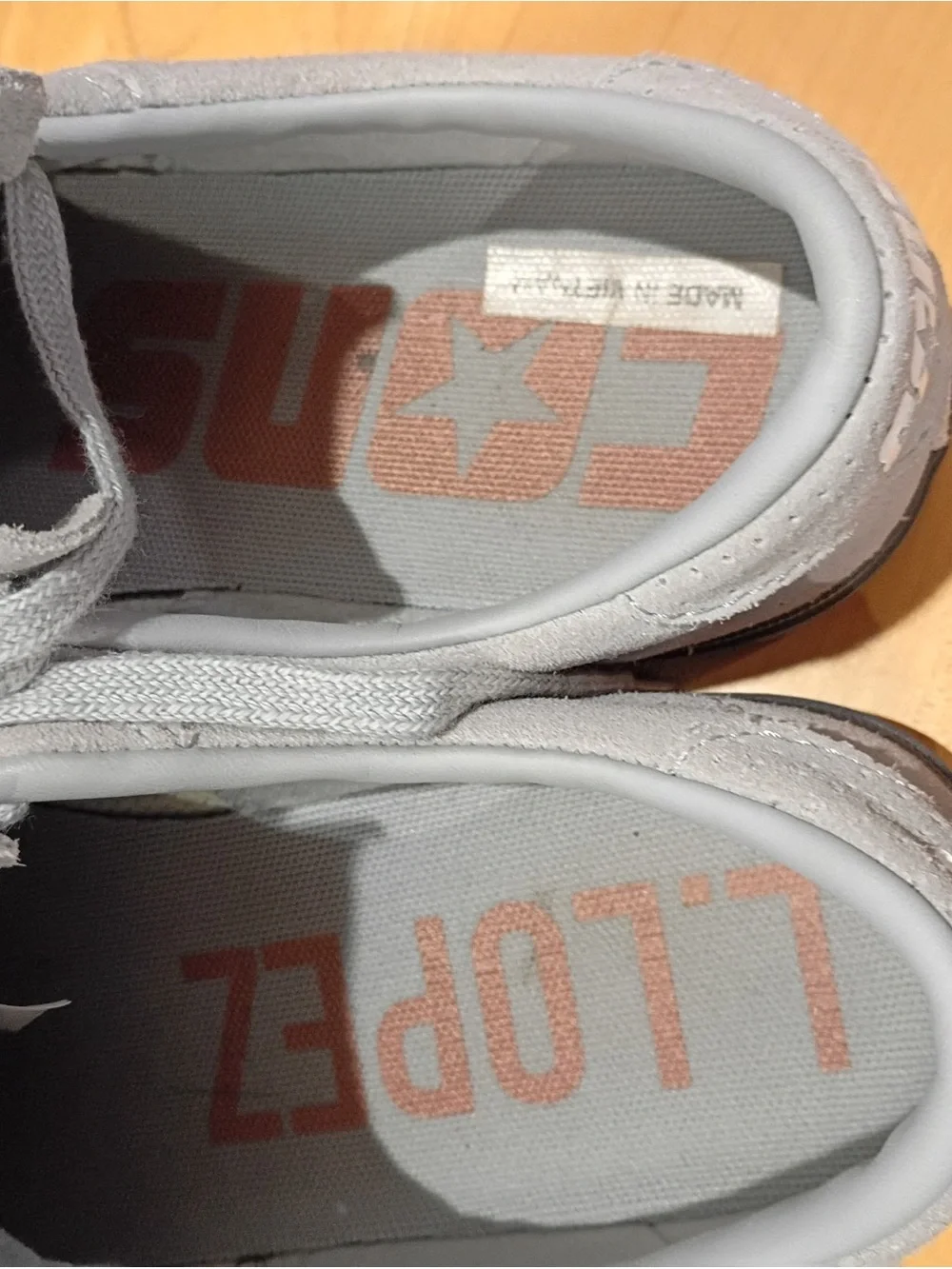 Converse CONS Lopez Suede Sneakers in Gray with Black Sole - Picture 12 of 14